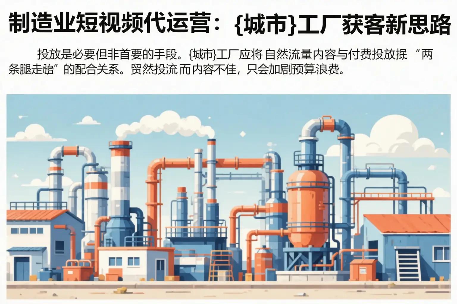 制造业短视频代运营:洮北工厂获客新思路